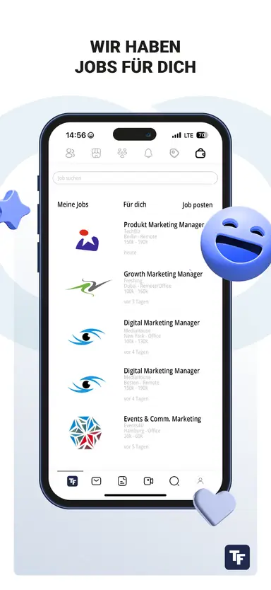 Example app screen on mobile device - TRADEFOOX