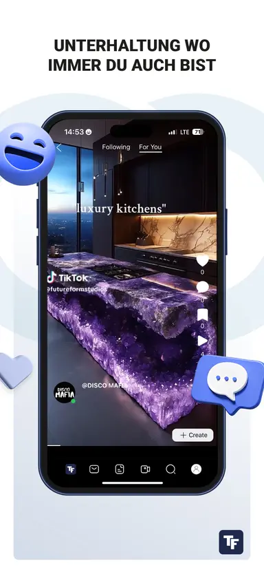 Example app screen on mobile device - TRADEFOOX